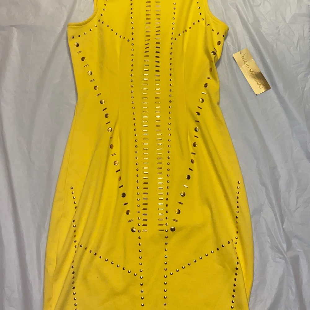 Yellow Studded Dress